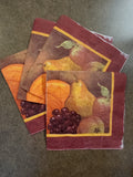 Fruit Harvest Paper Napkin for Junk Journals Scrapbooking Ephemera 6.5x6.5