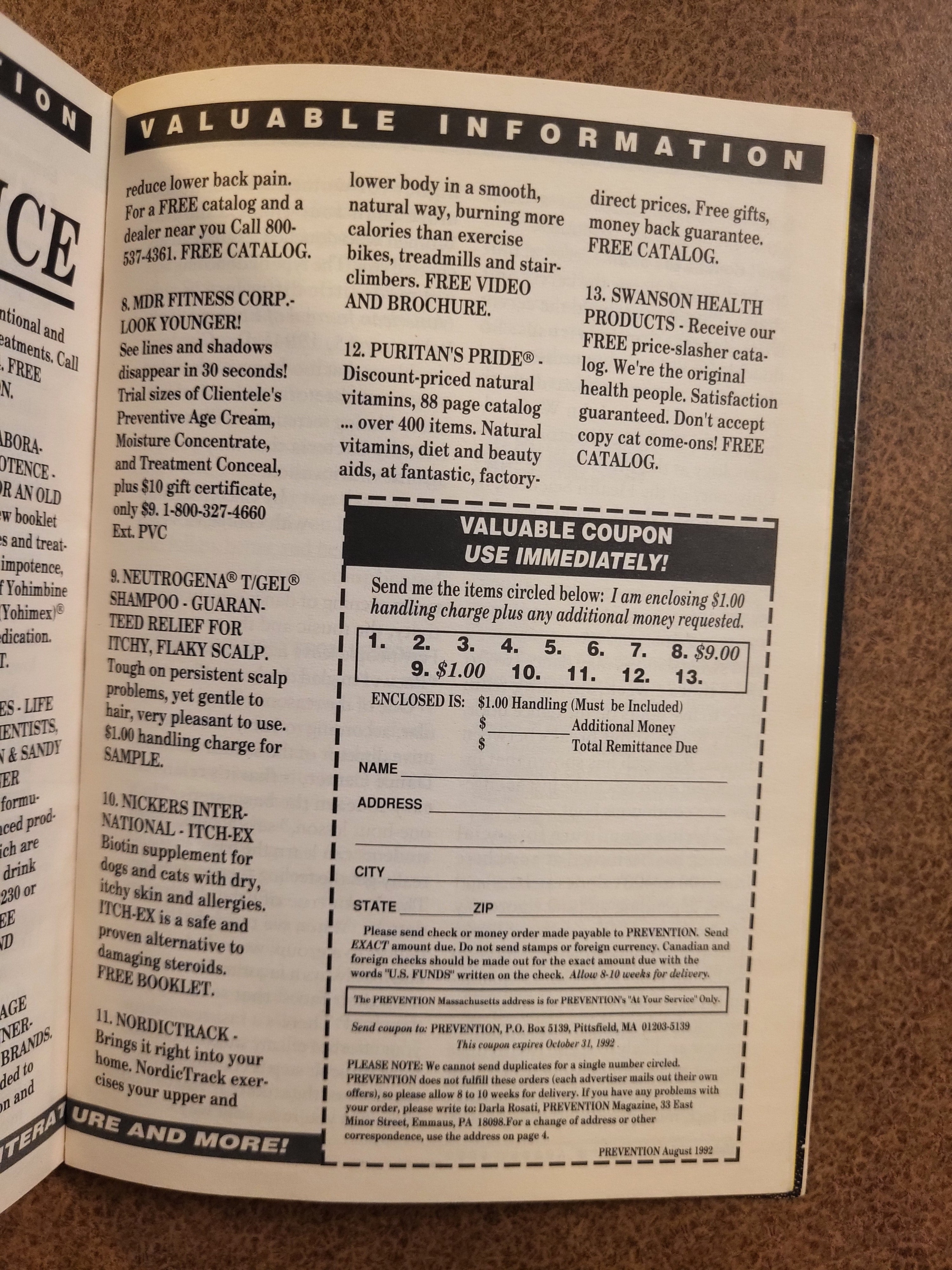 Prevention - Mini Magazine (1992)