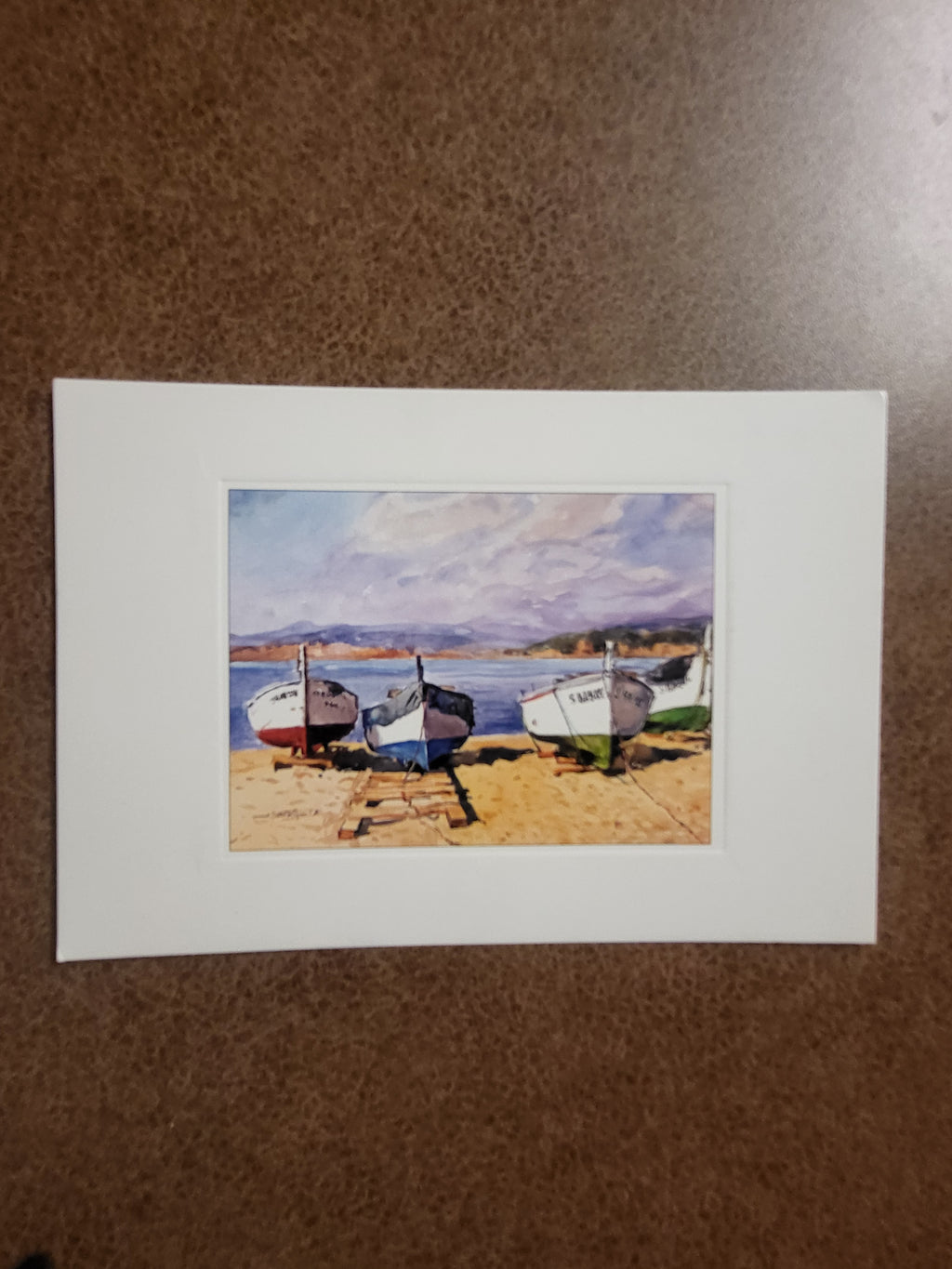 1990s Jordi Baijet Barca Fishing Boats Mallorca Spain Art Postcard
