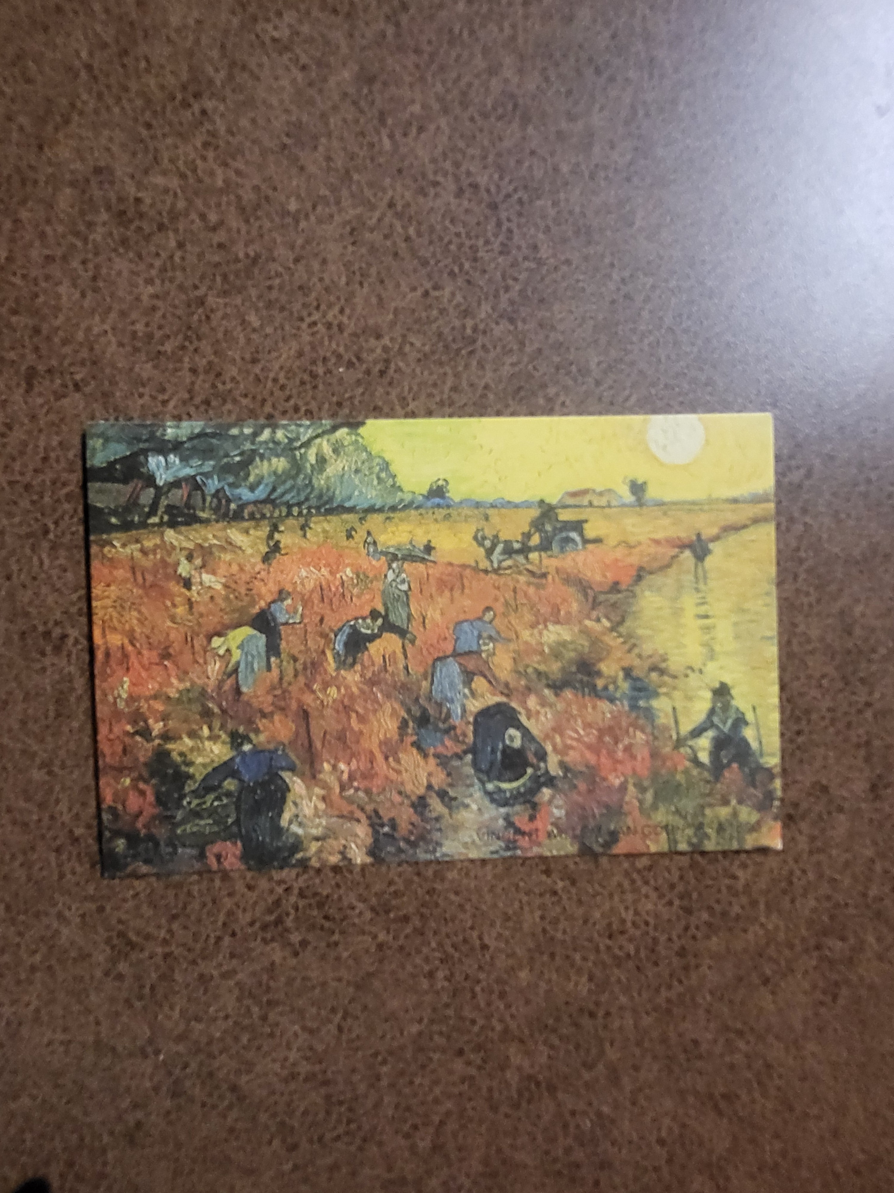 1990s Vincent van Gogh The Red Vineyard Art Postcard Museum Reproduction
