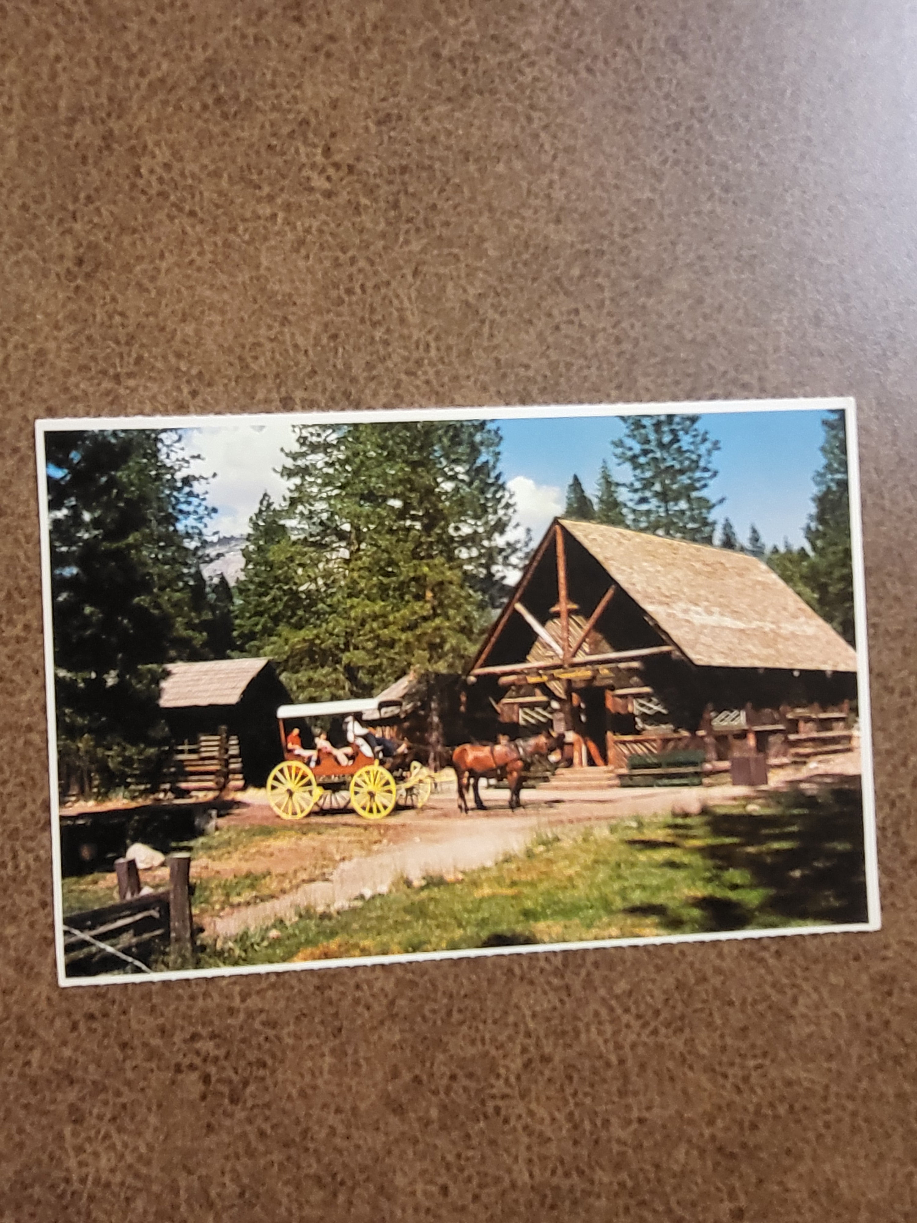 1970s Pioneer Yosemite History Center Postcard Wawona Yosemite National Park California