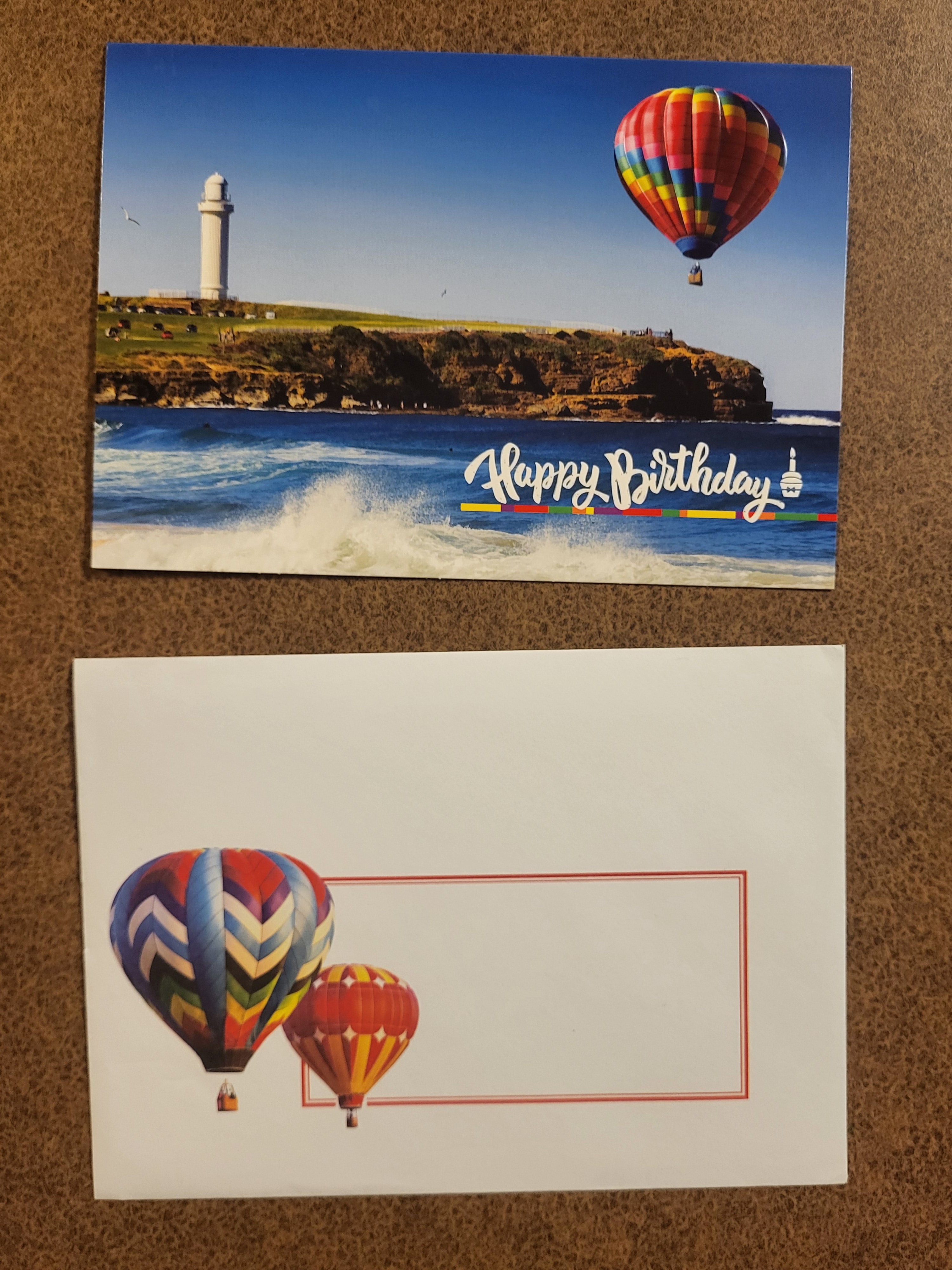 Hot Air Balloon - Happy Birthday- Birthday Card
