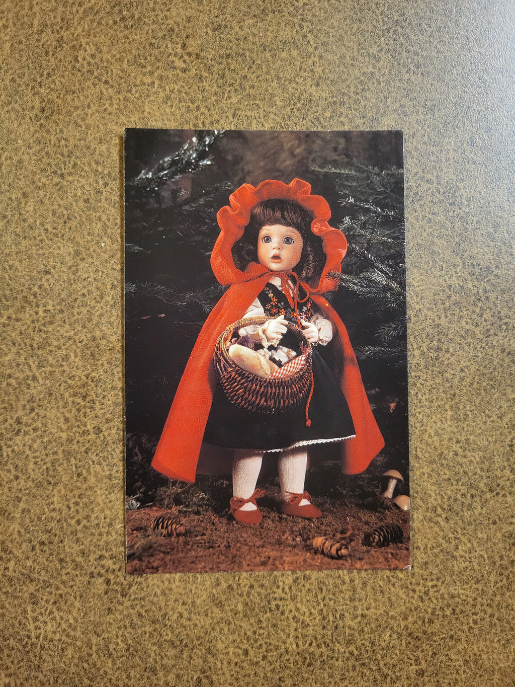 1992 Little Red Riding Hood Postcard Lawton Doll Company First Edition Fairy Tale Collectible