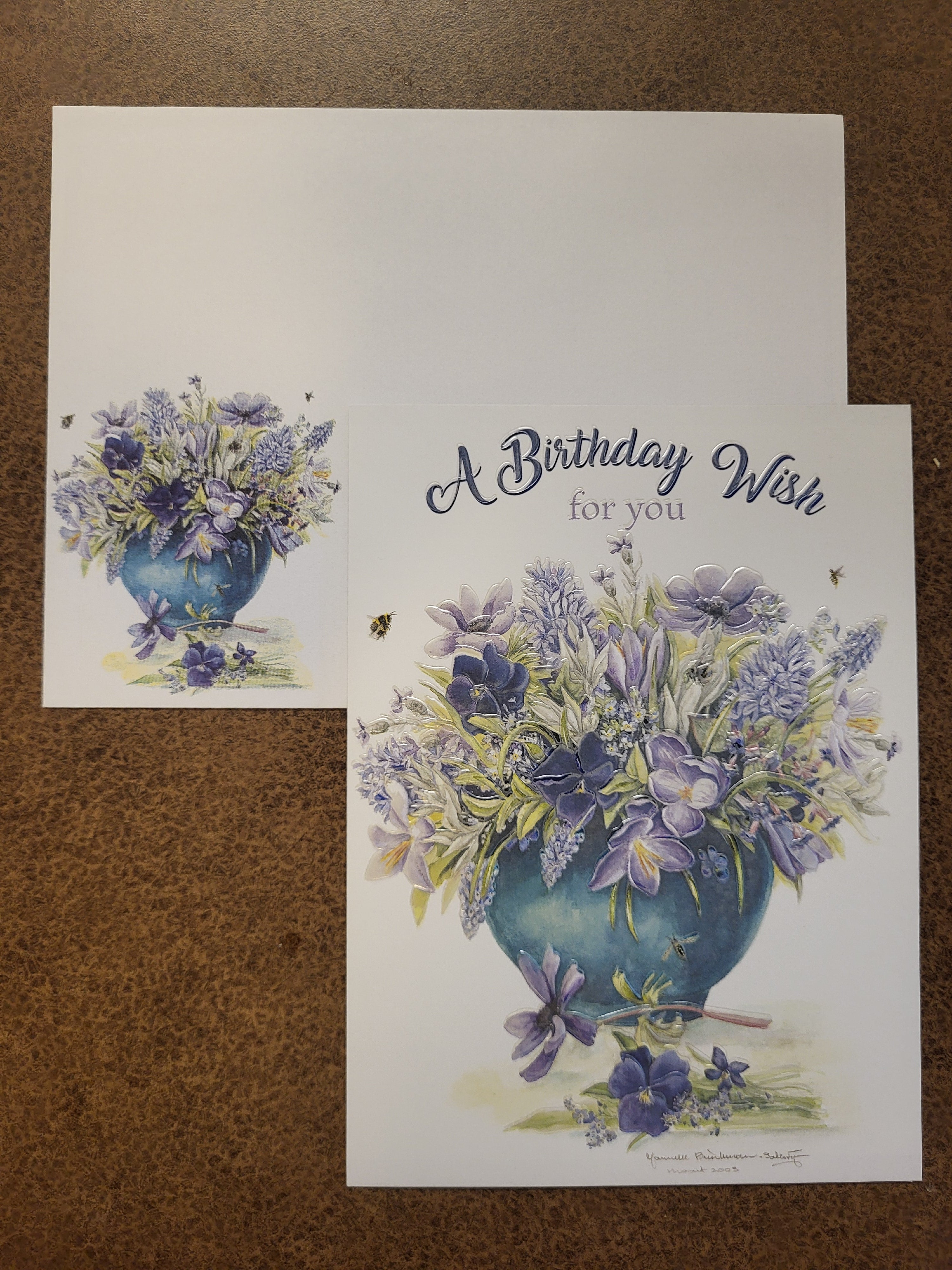 Floral - A birthday wish -  Birthday card